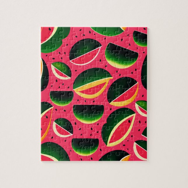 Cute Watermelon Pattern Jigsaw Puzzle (Vertical)
