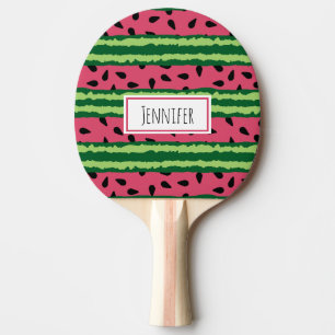 Cute Watermelon Pattern Pink & Green Ping Pong Paddle