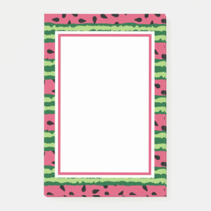 Cute Watermelon Pattern Pink & Green Post-it Notes