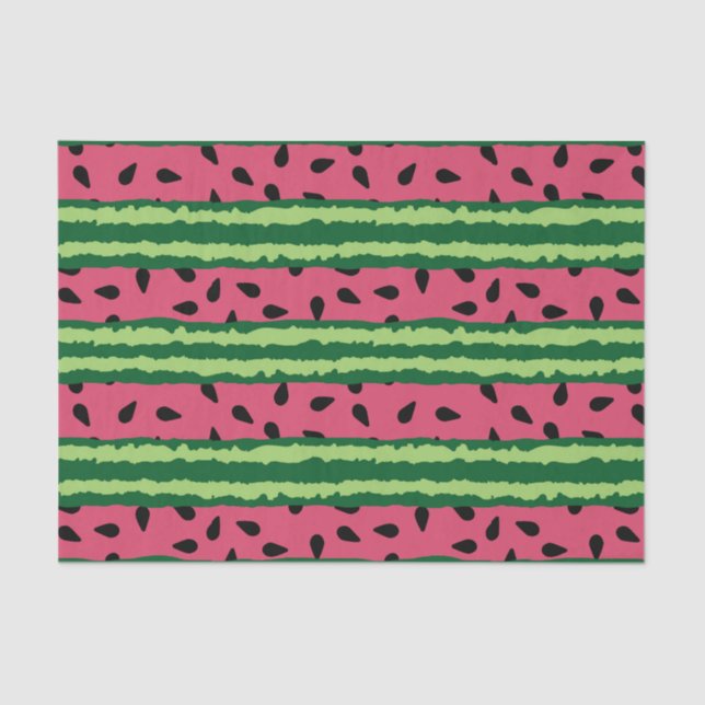 Cute Watermelon Pattern Pink & Green Tissue Paper (Front)