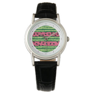 Cute Watermelon Pattern Pink & Green Watch