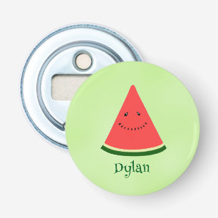 Cute Watermelon Personalised Button Bottle Opener