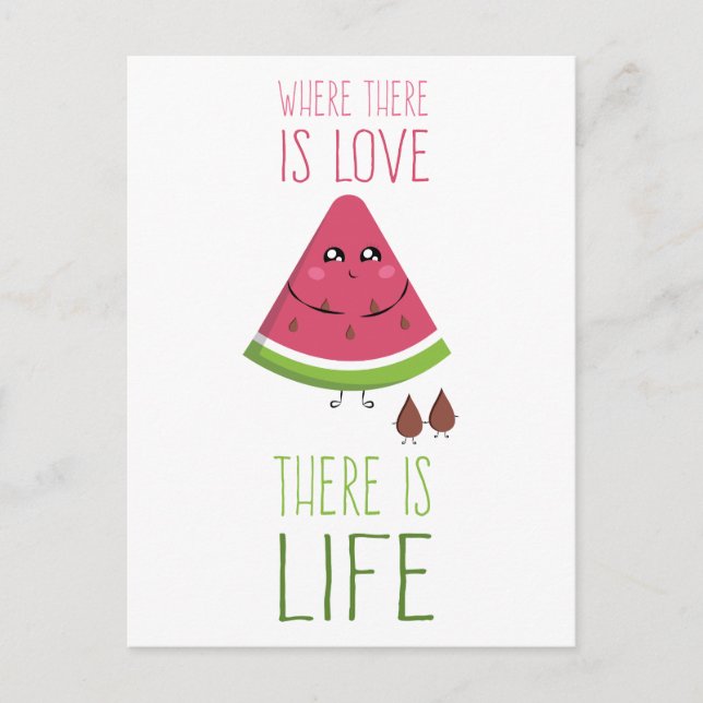 Cute Watermelon Postcard (Front)