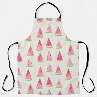 Cute watermelon: seamless watercolor pattern. apron