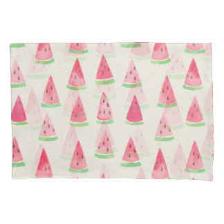Cute watermelon: seamless watercolor pattern. pillowcase