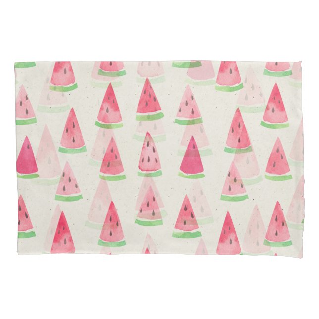 Cute watermelon: seamless watercolor pattern. pillowcase (Front)