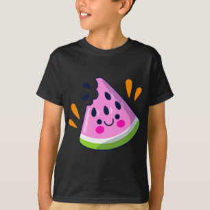 Cute Watermelon Slice Bite Vibrant Summer Vacation T-Shirt