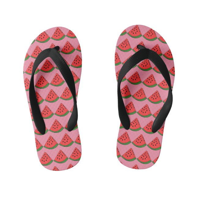 Cute Watermelon Slides Kid's Jandals (Footbed)