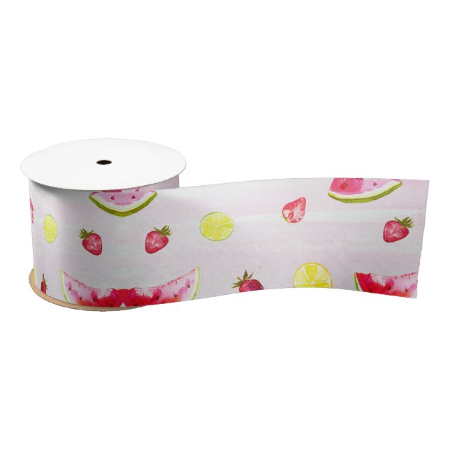 Cute Watermelon Summer Fruit Baby Shower Satin Ribbon (Spool)