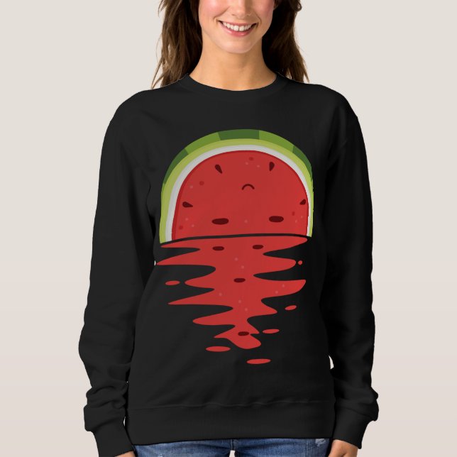 Cute Watermelon Sunset Outfit Summer Fruit Sweatshirt (Front)