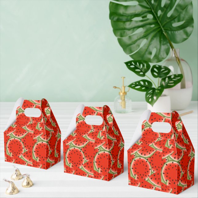 Cute watermelon tiled pattern party favour box (Multiple)