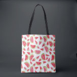 Cute watermelon tote bag - hand painted pattern<br><div class="desc">Hand painted watermelon slices decorate this sweet tote bag. Hand drawn by me for you! Check out my shop for more fun items.</div>