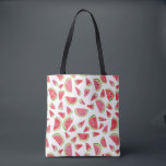 Cute watermelon tote bag - hand painted pattern<br><div class="desc">Hand painted watermelon slices decorate this sweet tote bag. Hand drawn by me for you! Check out my shop for more fun items.</div>