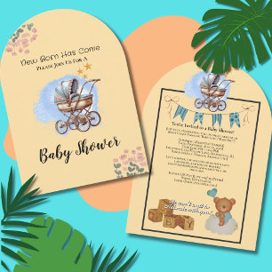 Cute Watter colour Personalised Baby Shower Invitation