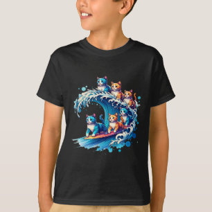 Cute Wave Of Blue Cats For Kamala Funny 2  T-Shirt