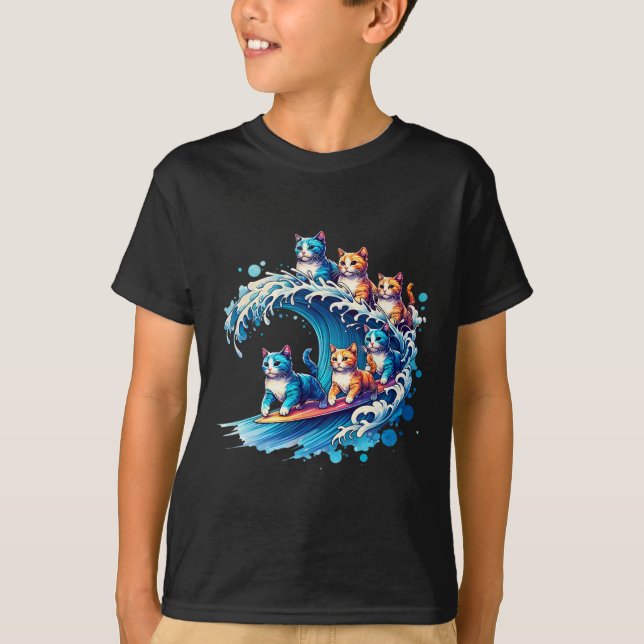 Cute Wave Of Blue Cats For Kamala Funny 2  T-Shirt (Front)