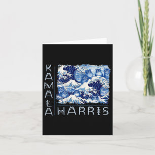 Cute Wave Of Blue Cats For Kamala Harris Funny Card