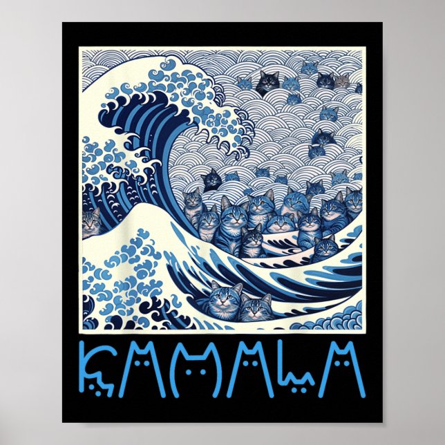 Cute Wave Of Blue Cats For Kamala  Poster (Front)