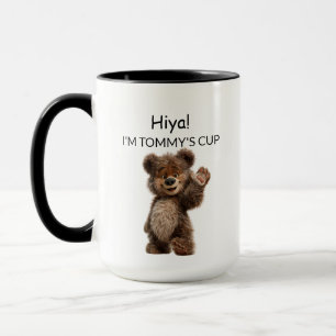 Cute Waving Bear Mug