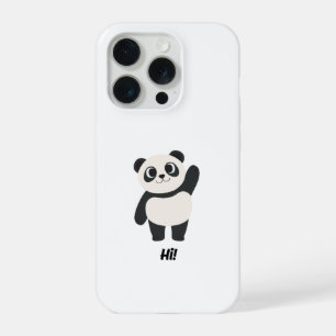 Cute Waving Panda "Hi" Friendly Cartoon Phone Case