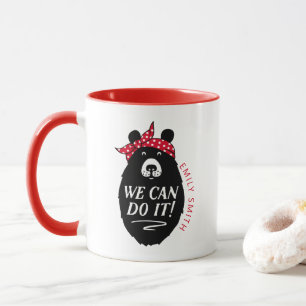 Cute We Can Do It Vintage Bear Mug