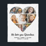 Cute We love you Grandma photo collage Fleece Blanket<br><div class="desc">The Grandma 8-Photo Personalised Custom Text Gift Fleece Blanket is a heartwarming and unique way to show Grandma your love. Featuring a collage of eight cherished family photos, this blanket is personalised with custom text to create a one-of-a-kind keepsake. Made from soft, cosy fleece, it provides both warmth and a...</div>