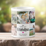 Cute 'We Love You Grandpa' Photo Collage Coffee Mug<br><div class="desc">Show grandpa just how much he means to you with the ultimate personalised gift, a photo collage coffee mug! Each mug features nine customisable photo squares and a heartfelt message saying 'We Love You Grandpa, ' accompanied by the grandchildren's names. Every sip of coffee will remind him of the precious...</div>