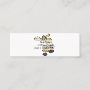 Cute Wearing 3D Glasses   choose background colour Mini Business Card