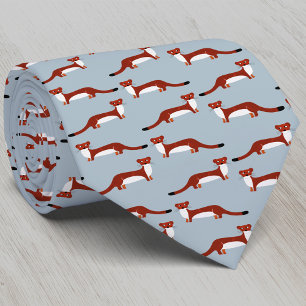 Cute Weasel Pattern Tie