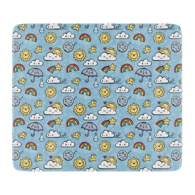 Cute Weather Cutting Board (Front)