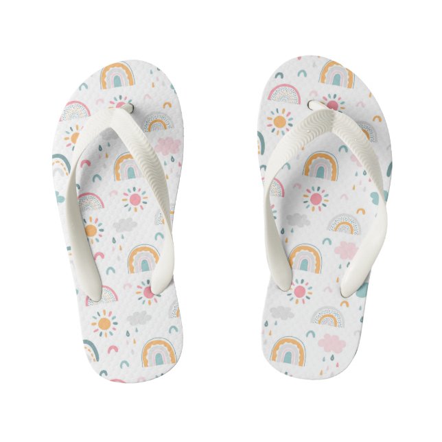 Cute Weather Pattern Kid's Jandals (Footbed)
