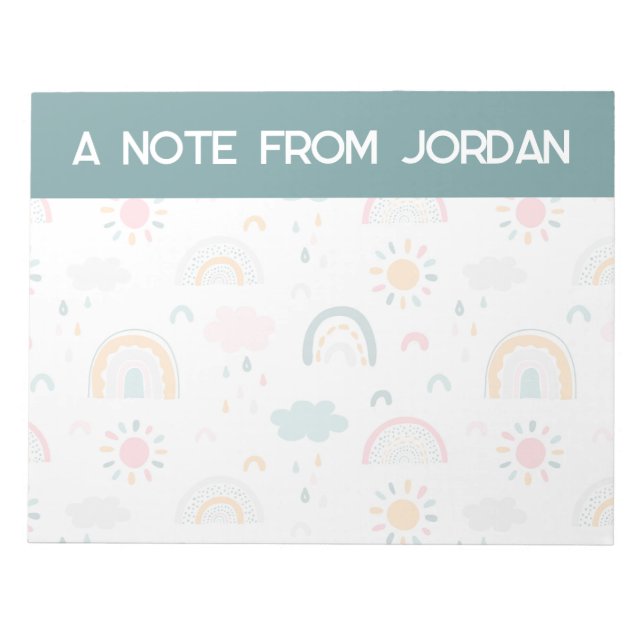 Cute Weather Pattern Notepad (Front)