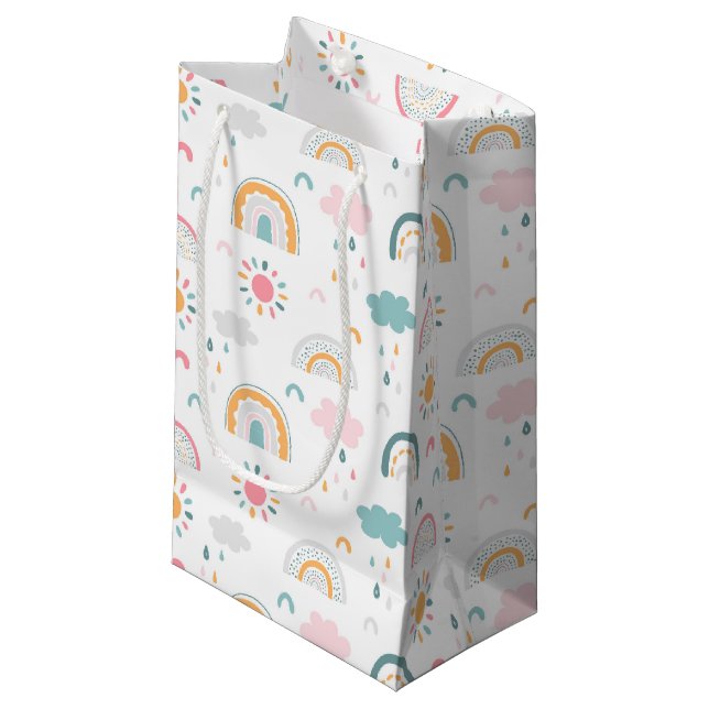 Cute Weather Pattern Small Gift Bag (Front Angled)