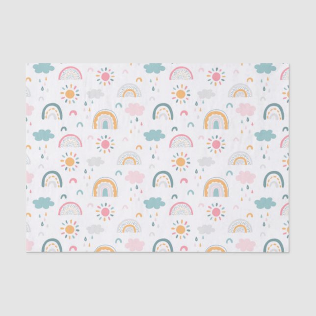 Cute Weather Pattern Tissue Paper (Front)