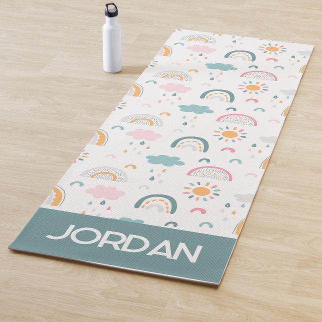Cute Weather Pattern Yoga Mat (In Situ)