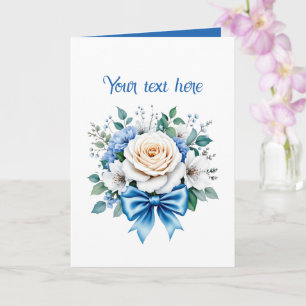 Cute Wedding Bouquet customisable Card
