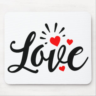 Cute Wedding Bridal Shower Gift Love Hearts Mouse Pad