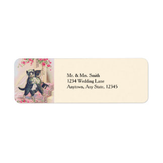 Cute Wedding Cats Bride and Groom