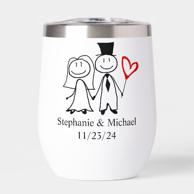 Cute Wedding Couple Bride Groom Custom   (Front)