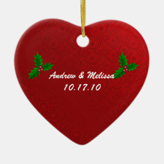 Cute Wedding Married Our First Christmas Ceramic Tree Decoration