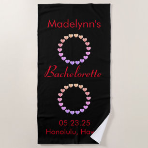 Cute Wedding Party Favour Personalised Beach Towe Towel