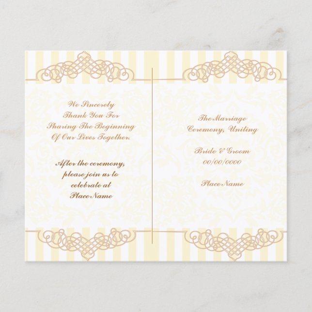 cute wedding program (Front)