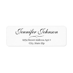 Cute Wedding Script Return Address Envelope  Label