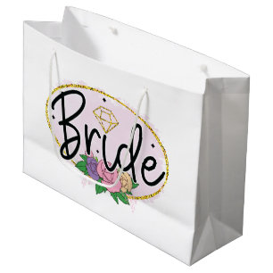 Cute Wedding Shower Bride  Large Gift Bag