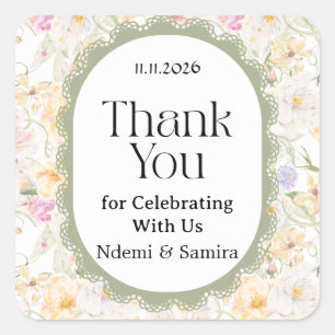 Cute Wedding Sticker happily ever after