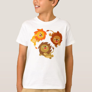 Cute Weightless Cartoon Lions Children T-Shirt
