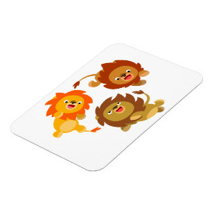 Cute Weightless Cartoon Lions Flexible Magnet