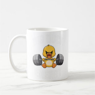 Cute Weightlifting Duck Coffee Mug