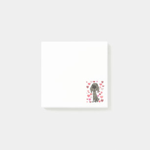 Cute Weimaraner Dog and Hearts Pattern Art Post-it Notes