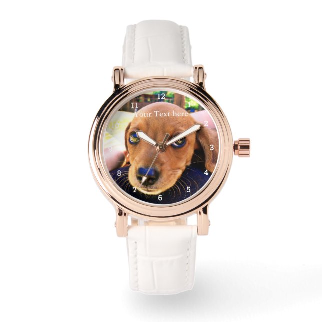 Cute Weiner Dachshund Dog Puppy Animal Pet Lover Watch (Front)